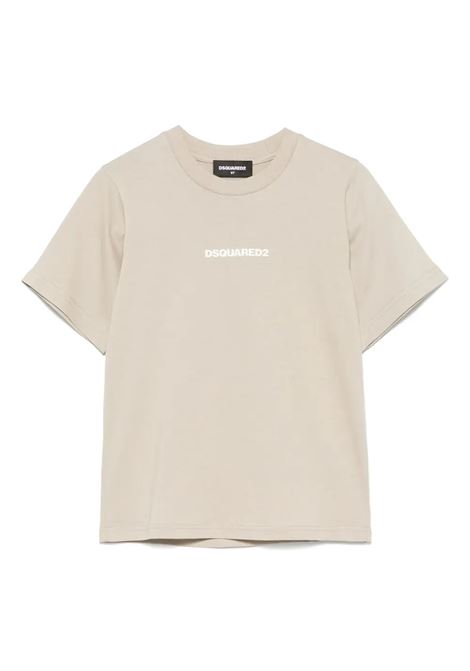 T-Shirt Taupe Con Logo DSQUARED2 KIDS | DQ2823-D004GDQ717